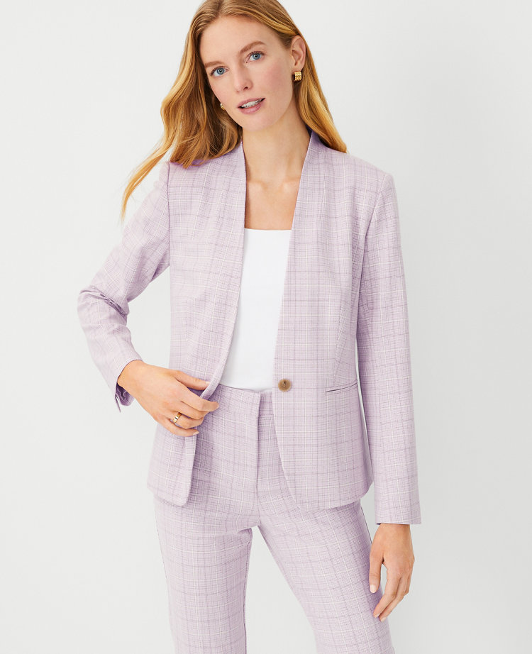 Ann Taylor The Cutaway Blazer Plaid