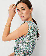 Studio Collection Floral Silk Boatneck Flare Dress carousel Product Image 3