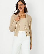 Textured Stitch Scalloped Cardigan carousel Product Image 1