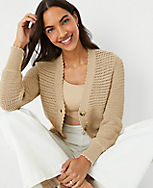 Textured Stitch Scalloped Cardigan carousel Product Image 3