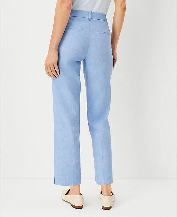The Relaxed Cotton Ankle Pant in Chambray