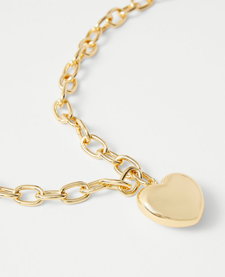 Metal Heart Statement Necklace