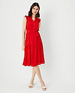 Ruffle Belted Flare Dress carousel Product Image 1