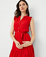 Ruffle Belted Flare Dress carousel Product Image 3