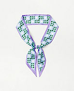Floral Tile Skinny Silk Scarf carousel Product Image 1