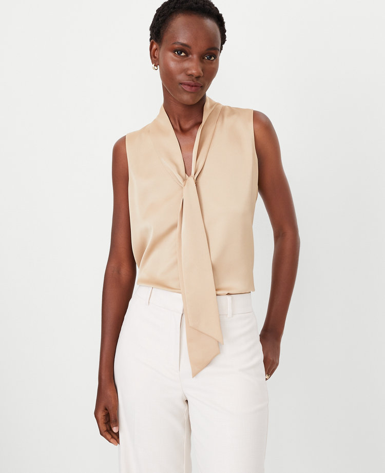 Beige Sleeveless Top