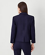 The Tall Cropped Two Button Blazer in Stretch Cotton carousel Product Image 2