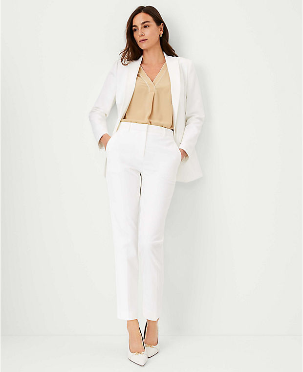 The Petite High Rise Everyday Ankle Pant in Stretch Cotton