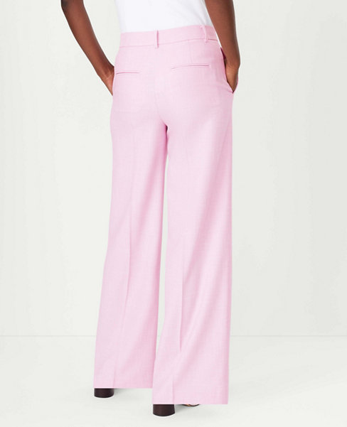 The High Rise Wide Leg Pant in Cross Weave