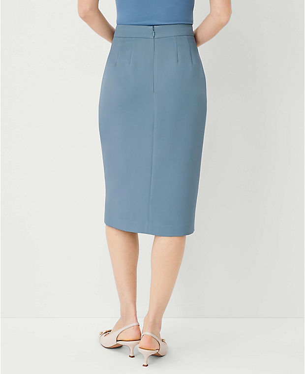 The Petite Front Slit Pencil Skirt in Crepe