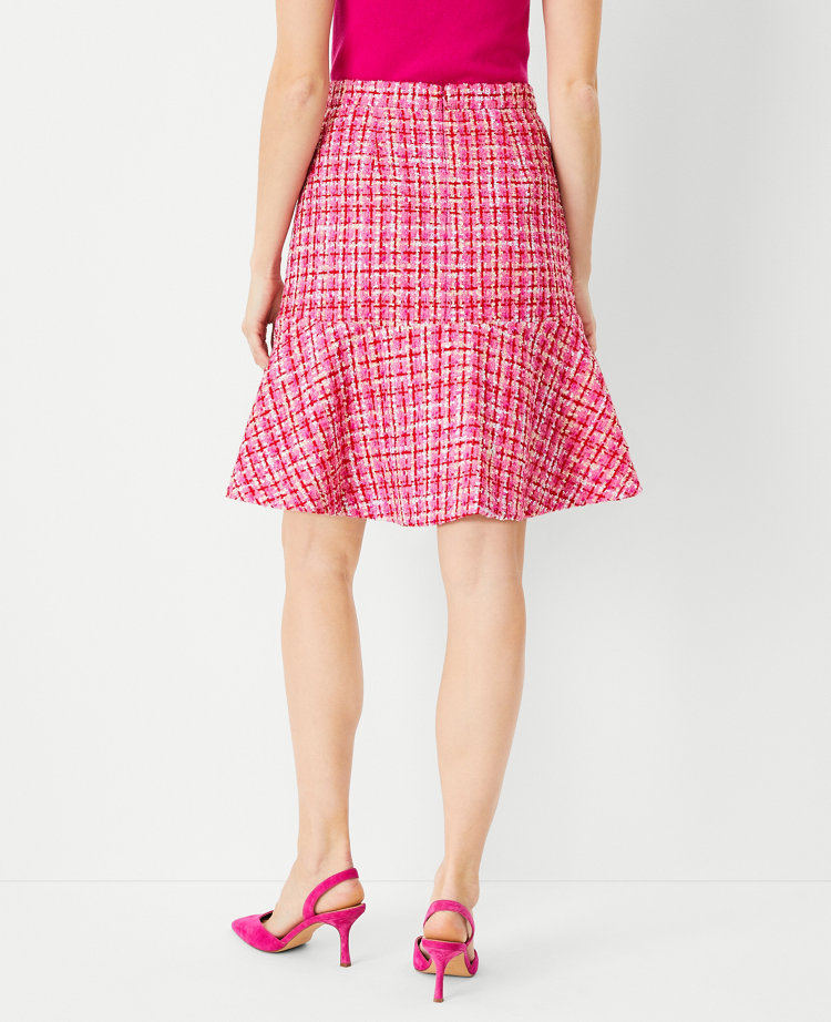 Plaid A-Line Skirt - Pure Sapphire