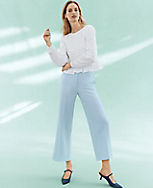 The Petite Kate Wide Leg Crop Pant in Crepe carousel Product Image 1