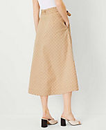 Petite Checked Tie Waist Seamed Full Midi Skirt carousel Product Image 3