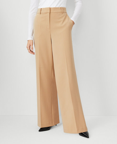 NIMIN Wide Leg Pants for Women Trendy Business Casual Pants Teachers Office  Wear Petite LadiesTrousers Pants with Pockets Apricot X-Small at   Women's Clothing store