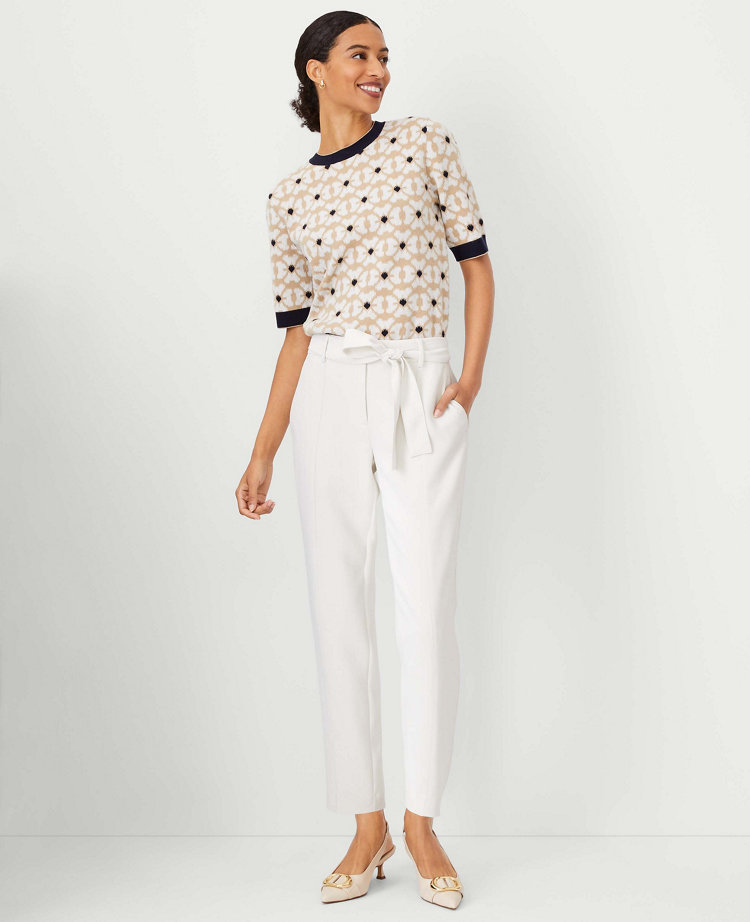 Tailored crepe ankle pant, Contemporaine