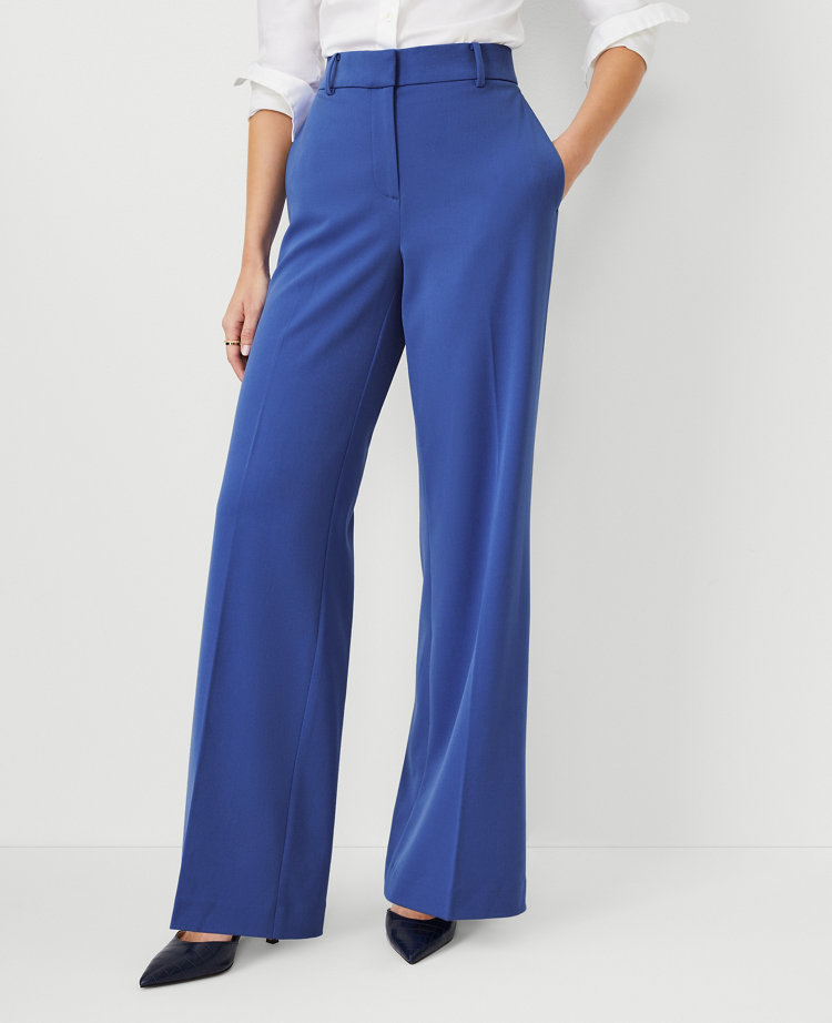 Women's Blue Wide Leg Pants Ann Taylor — free download