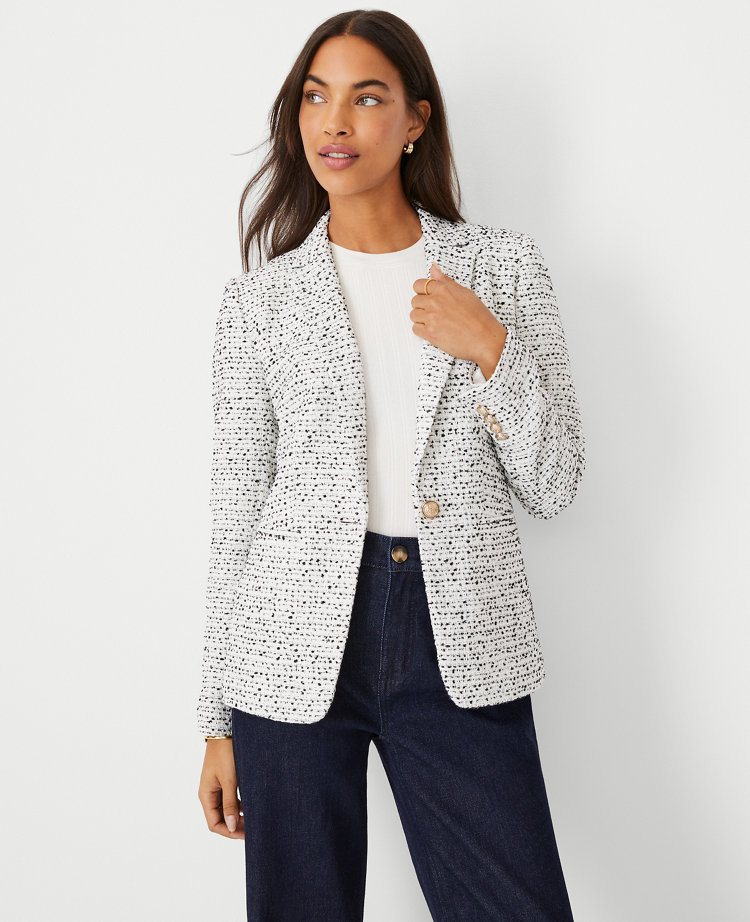 The Petite Hutton Blazer in Tweed