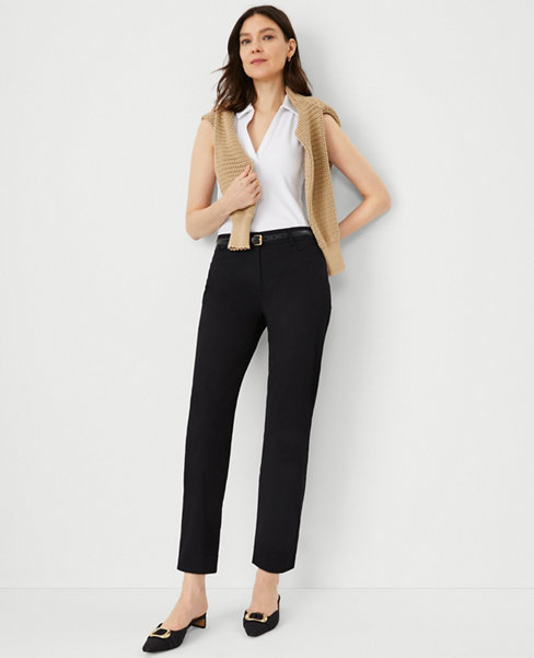 The Petite Relaxed Cotton Ankle Pant