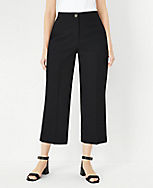 The Petite High Rise Kate Wide Leg Crop Pant in Texture - Curvy Fit carousel Product Image 1