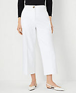 The Petite High Rise Kate Wide Leg Crop Pant in Texture - Curvy Fit carousel Product Image 1