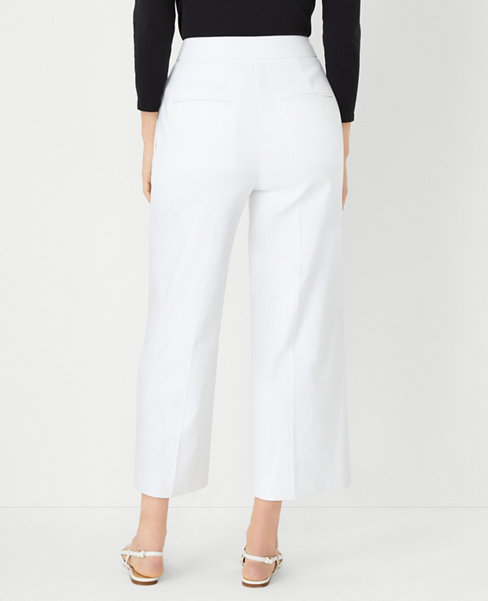 The Petite High Rise Kate Wide Leg Crop Pant in Texture - Curvy Fit