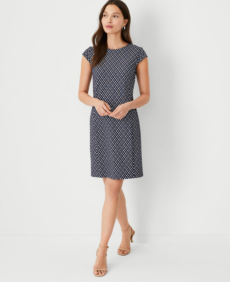 Petite Checked Flare Dress