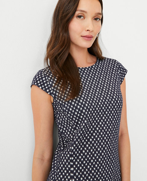 Petite Checked Flare Dress