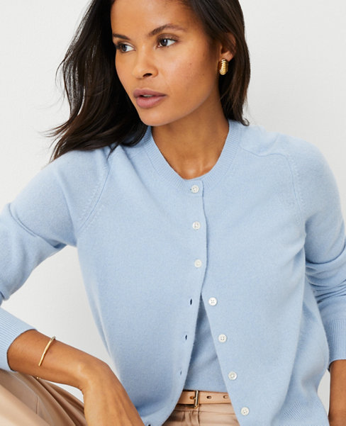 Ann Taylor Studio Collection Cashmere Cropped Cardigan