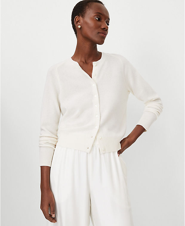 Studio Collection Cashmere Cropped Cardigan