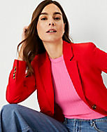 The Petite Greenwich Blazer in Twill carousel Product Image 3