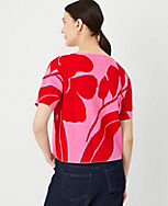 Floral Relaxed Elbow Sleeve Tee carousel Product Image 2