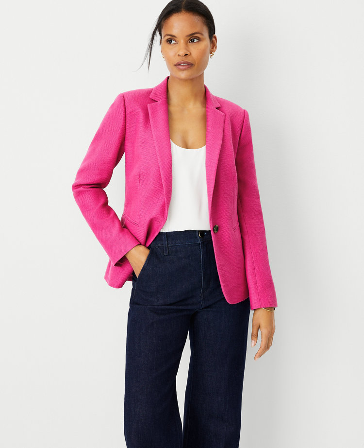 Ann Taylor The Petite Hutton Blazer Pique