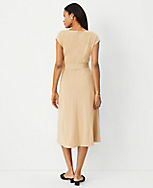 Petite Belted Cap Sleeve Flare Dress carousel Product Image 2