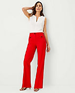 The Petite High Rise Patch Pocket Boot Pant in Linen Blend carousel Product Image 1
