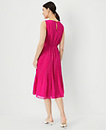 Dot Pleated Flare Dress carousel Product Image 2