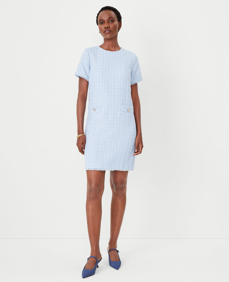 Ann taylor shop blue dress