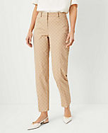The Petite Relaxed Cotton Ankle Pant in Check carousel Product Image 2