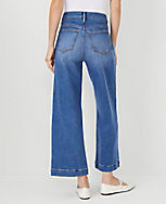 High Rise Wide Leg Crop Jeans in Medium Stone Wash carousel Product Image 3