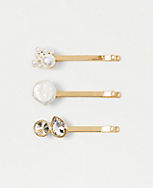 Pearlized Crystal Bobby Pin Set carousel Product Image 1