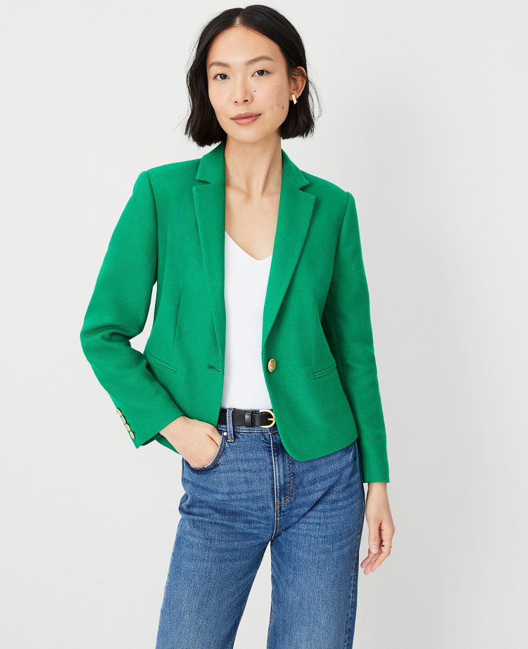 The Petite Newbury Blazer in Pique