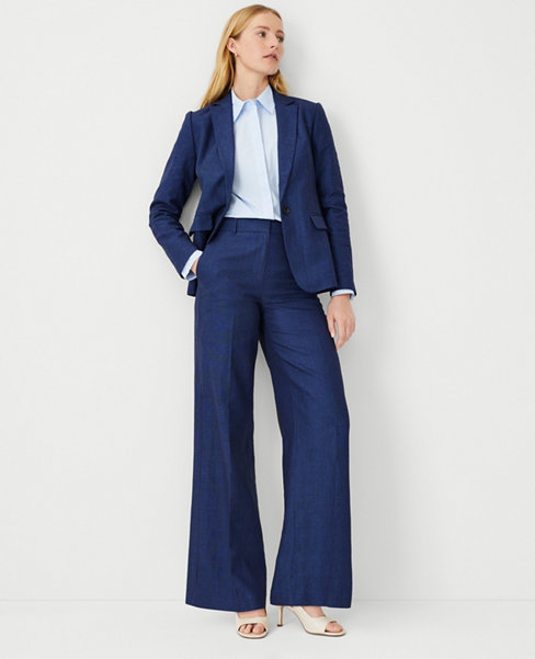 The Petite High Rise Wide Leg Pant in Linen Cotton
