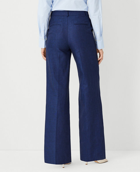 The Petite High Rise Wide Leg Pant in Linen Cotton