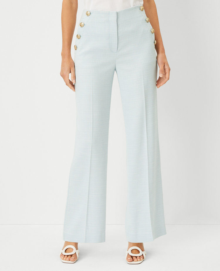 Ann Taylor The Straight Sailor Pant Crosshatch - Curvy Fit