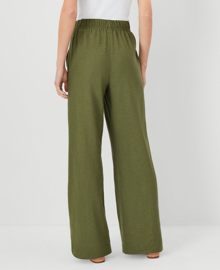 AT Weekend Easy Straight Leg Pants in Linen Blend