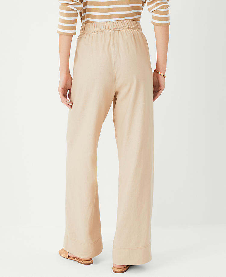 AT Weekend Easy Straight Leg Pants in Linen Blend