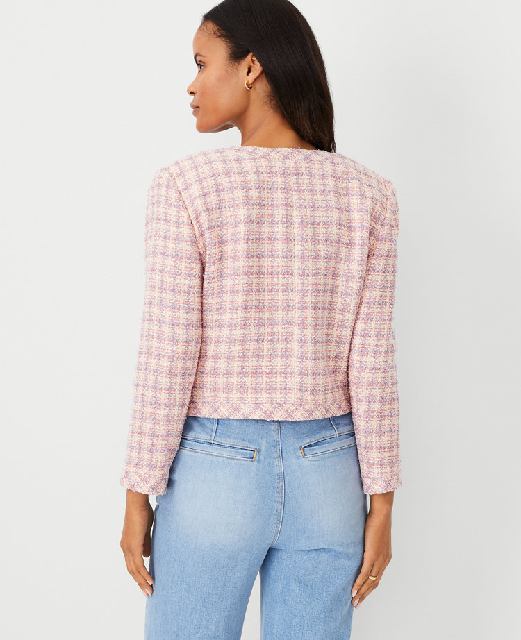 Petite Tweed Short V-Neck Jacket