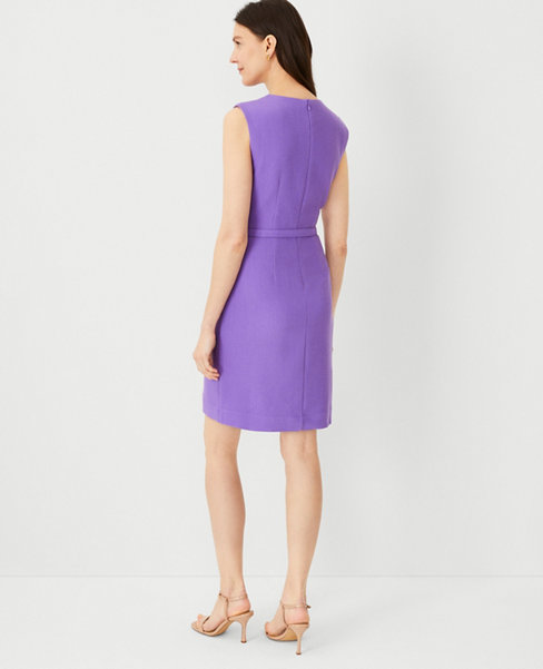Petite Pique Belted Sheath Dress carousel Product Image 2