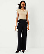 The Petite Sailor Straight Pant in Knit carousel Product Image 1