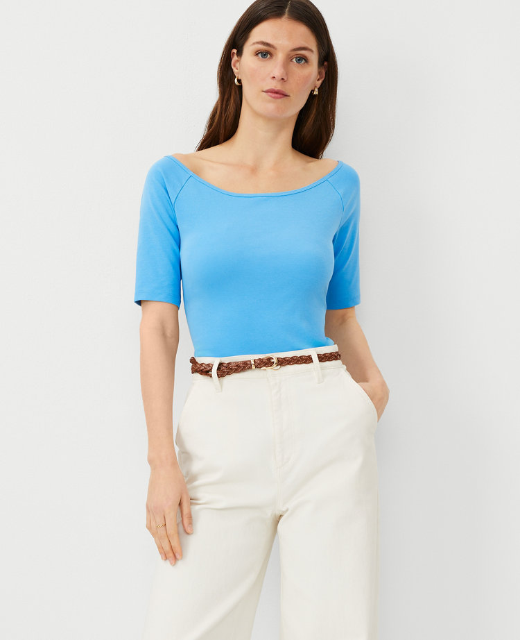 Ann Taylor Wide Boatneck Top