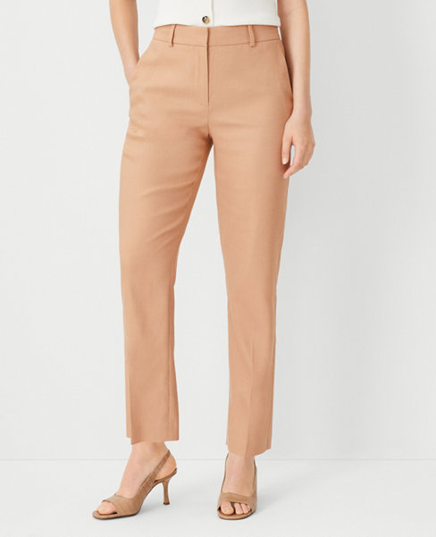 The Petite High Rise Pencil Pant in Linen Twill - Curvy Fit carousel Product Image 1